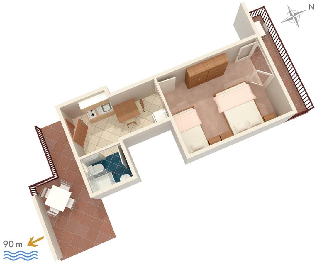 Apartments By The Sea Podaca, Makarska - 2783 Buitenkant foto